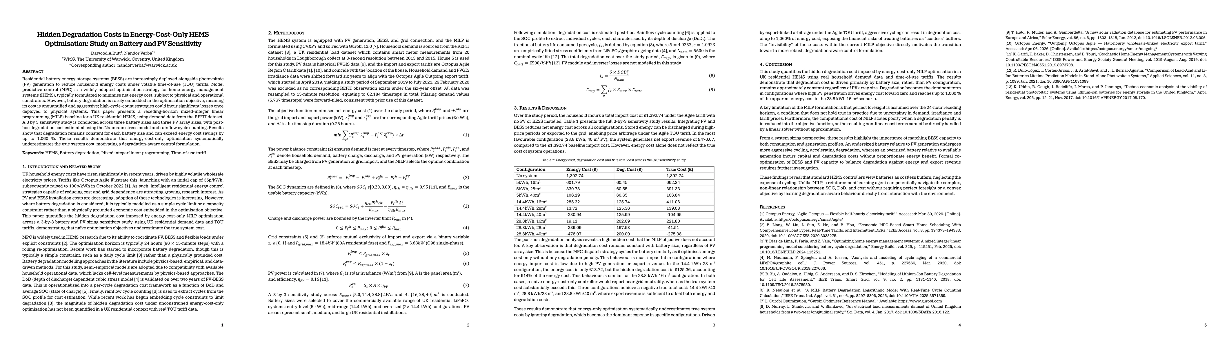 Thumbnail for Hidden Degradation Costs in Energy-Cost-Only HEMS Optimisation: Study on Battery and PV Sensitivity