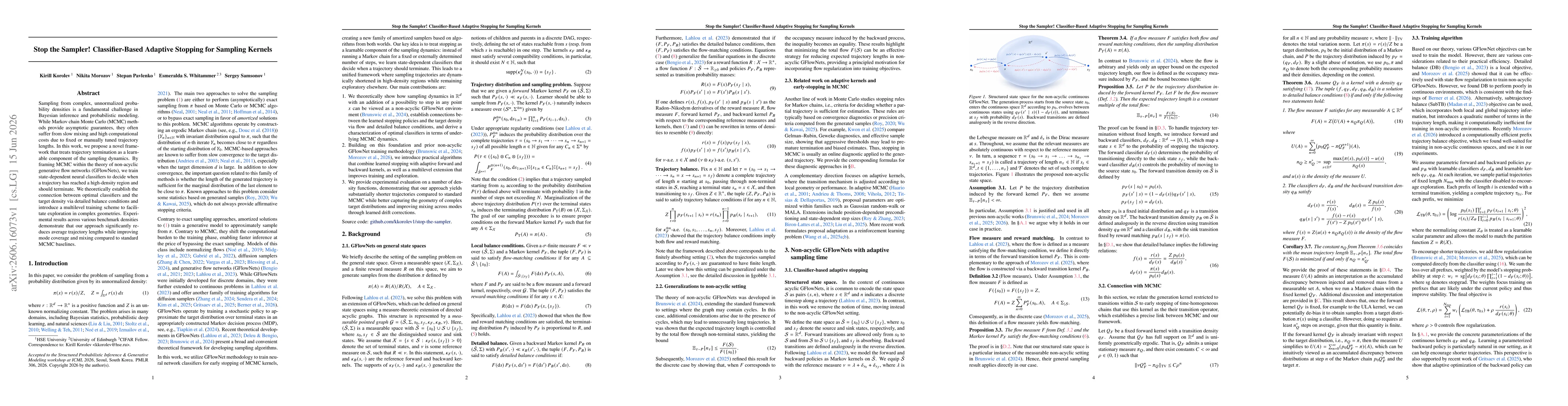 Thumbnail for Stop the Sampler! Classifier-Based Adaptive Stopping for Sampling Kernels