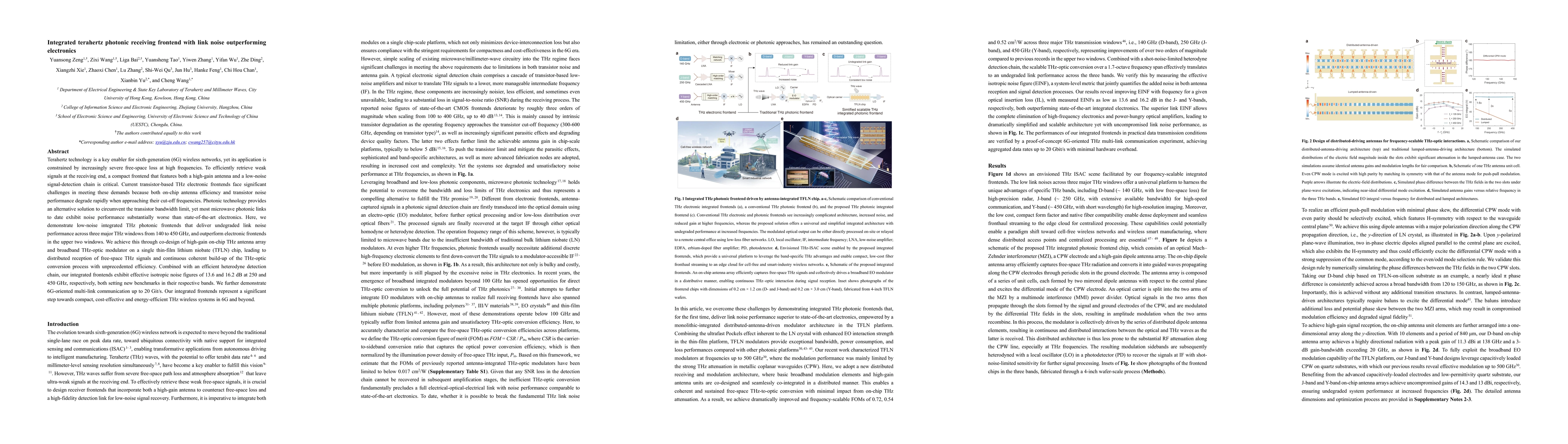 Thumbnail for Integrated Terahertz Photonic Receiving Frontend with Link Noise Outperforming Electronics