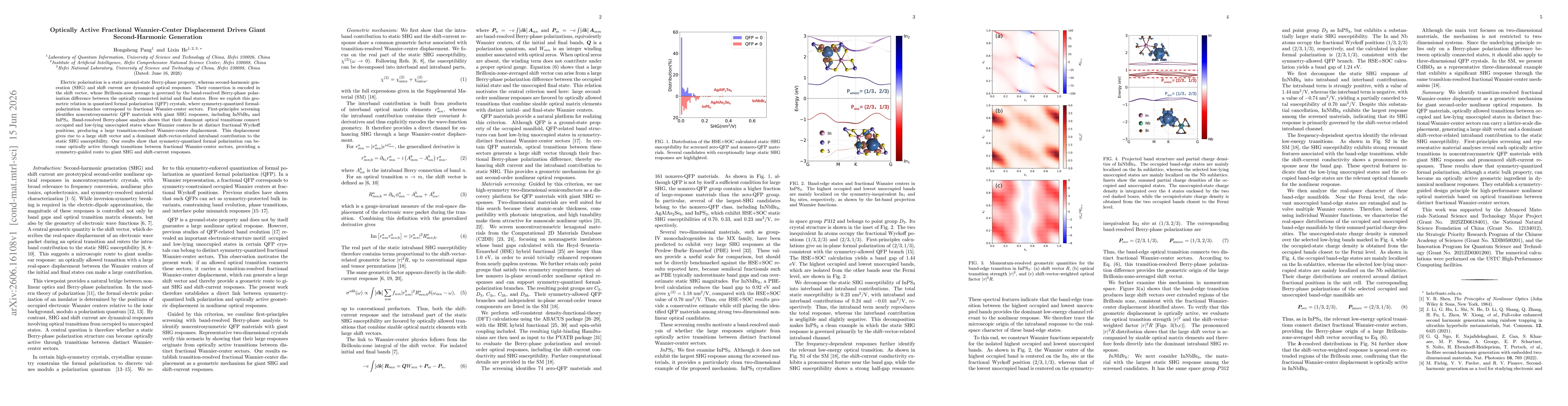 Thumbnail for Optically Active Fractional Wannier-Center Displacement Drives Giant Second-Harmonic Generation