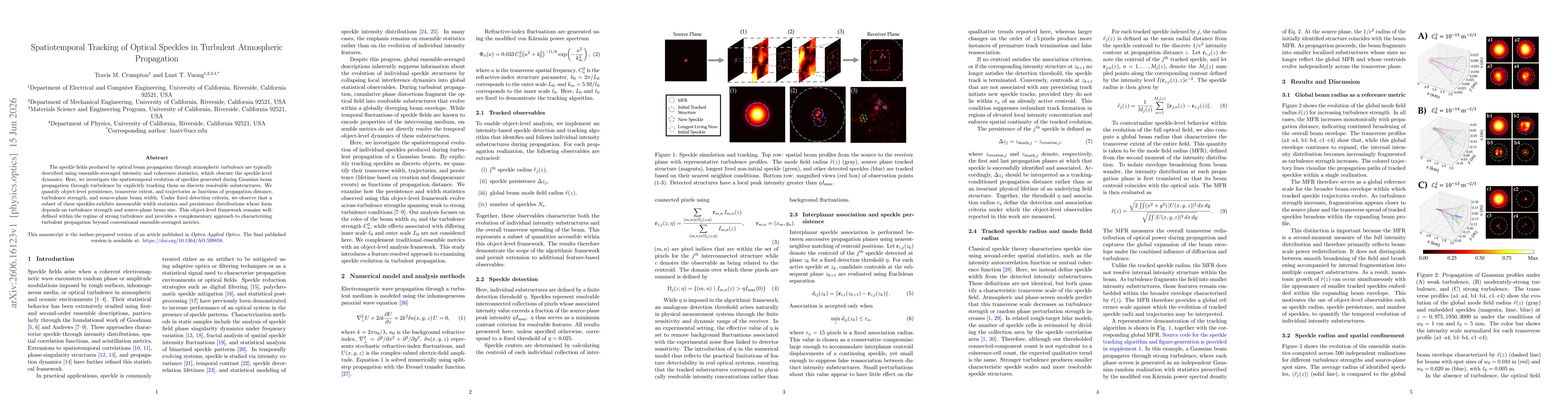 Thumbnail for Spatiotemporal Tracking of Optical Speckles in Turbulent Atmospheric Propagation