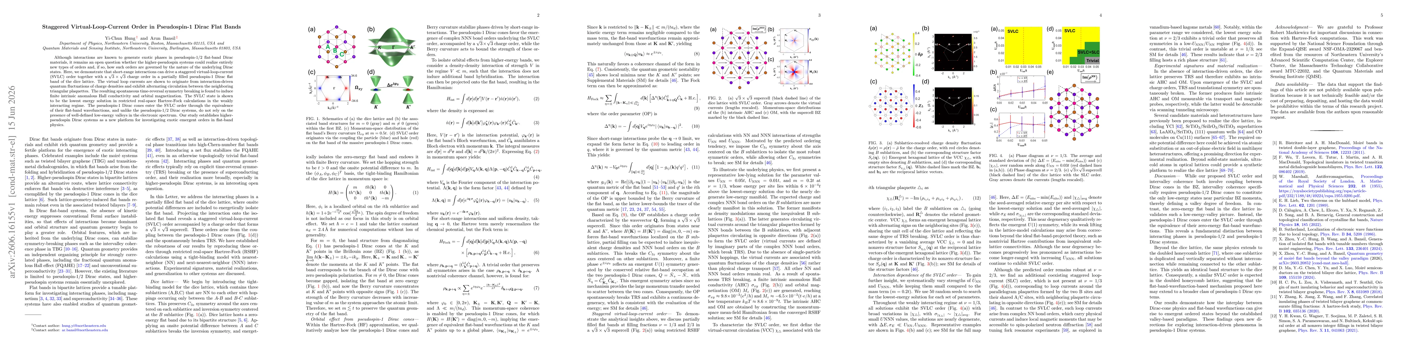 Thumbnail for Staggered Virtual-Loop-Current Order in Pseudospin-1 Dirac Flat Bands