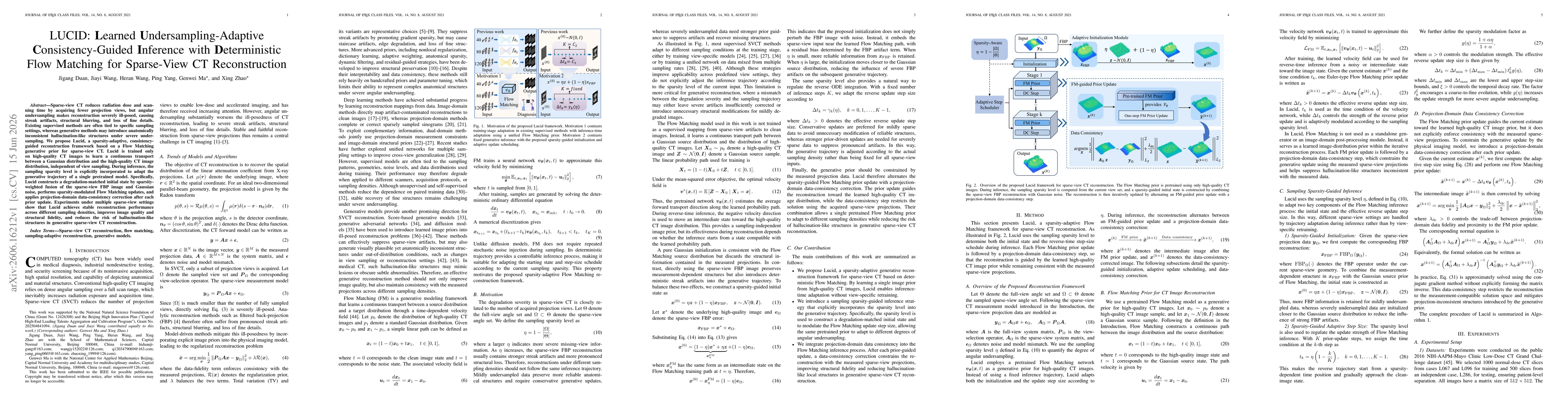 Thumbnail for LUCID: Learned Undersampling-Adaptive Consistency-Guided Inference with Deterministic Flow Matching for Sparse-View CT Reconstruction