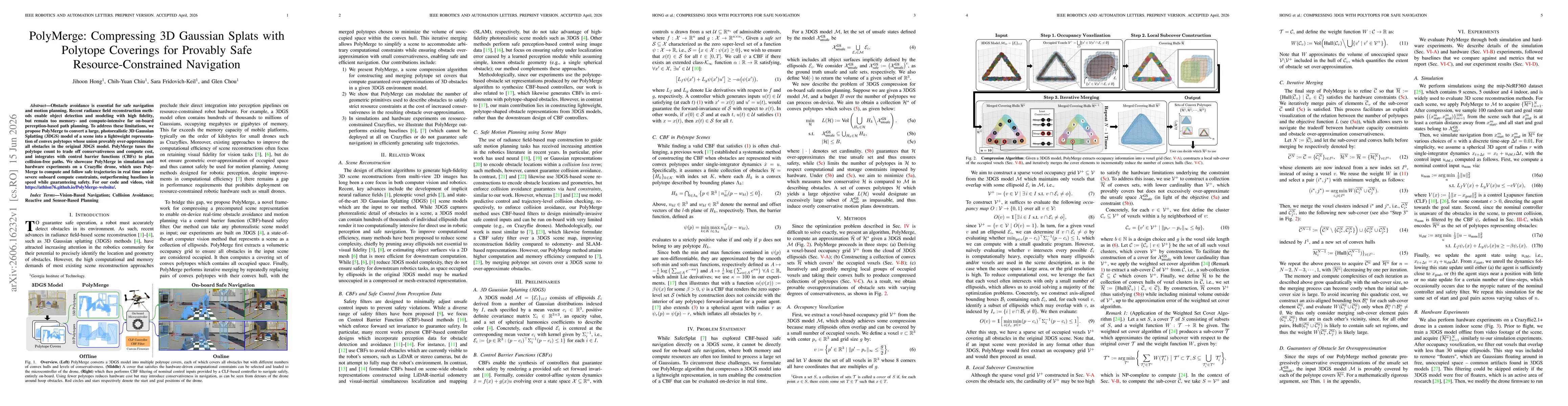 Thumbnail for PolyMerge: Compressing 3D Gaussian Splats with Polytope Coverings for Provably Safe Resource-Constrained Navigation