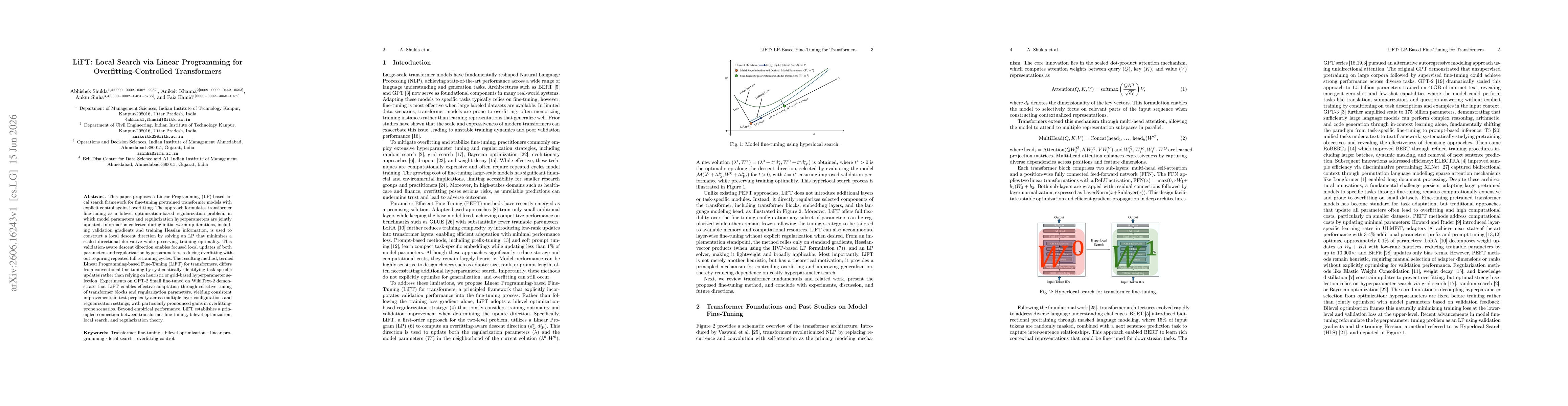 Thumbnail for LiFT: Local Search via Linear Programming for Overfitting-Controlled Transformers