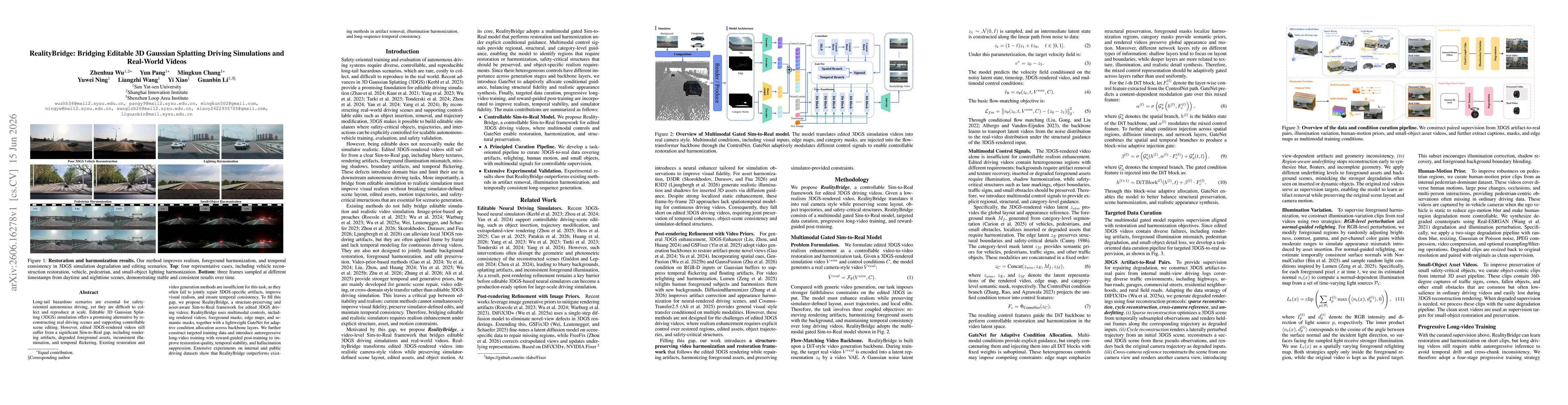 Thumbnail for RealityBridge: Bridging Editable 3D Gaussian Splatting Driving Simulations and Real-World Videos