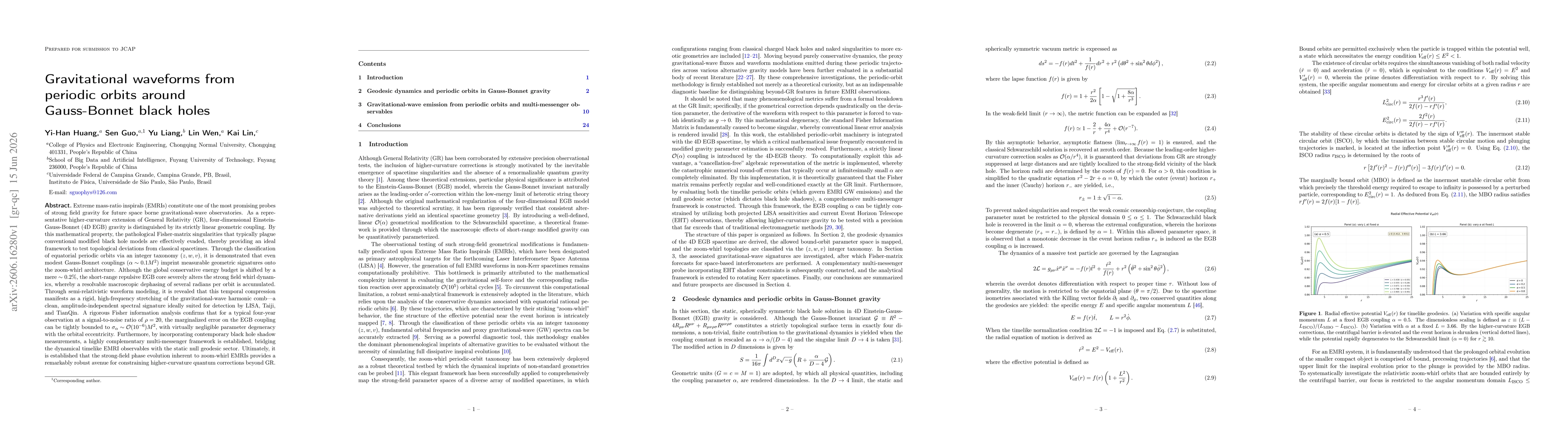 Thumbnail for Gravitational waveforms from periodic orbits around Gauss-Bonnet black holes