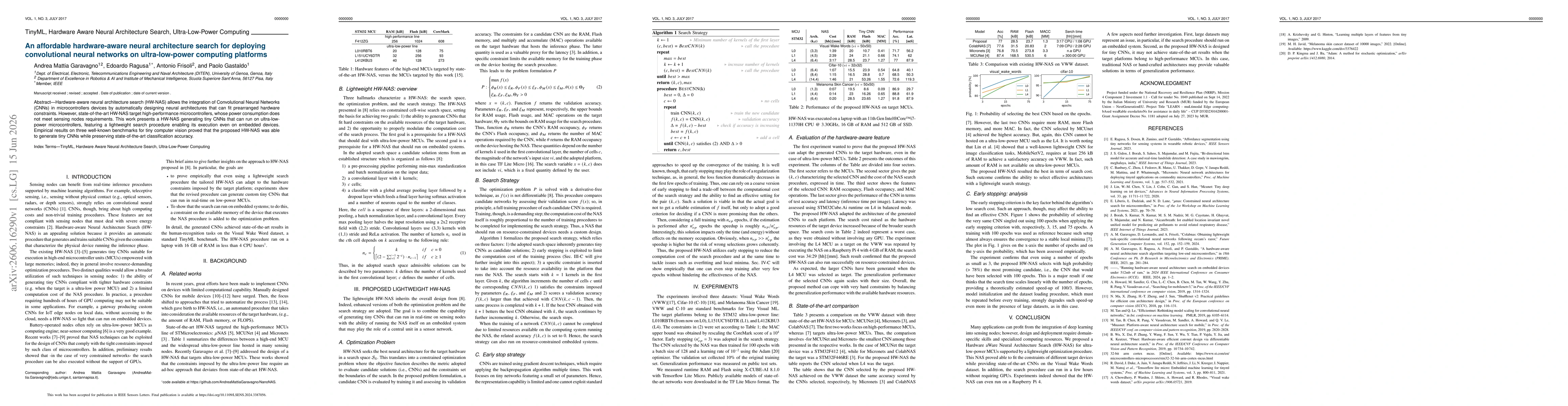 Thumbnail for An affordable hardware-aware neural architecture search for deploying convolutional neural networks on ultra-low-power computing platforms
