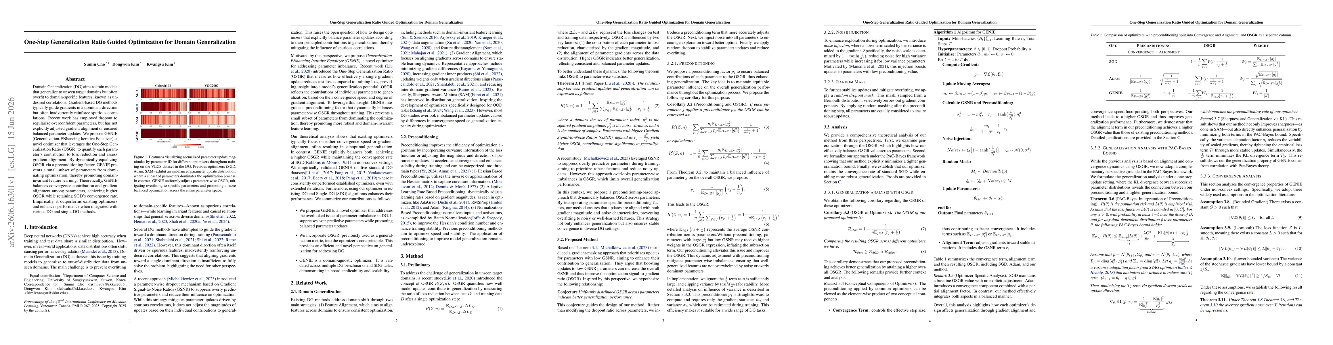 Thumbnail for One-Step Generalization Ratio Guided Optimization for Domain Generalization
