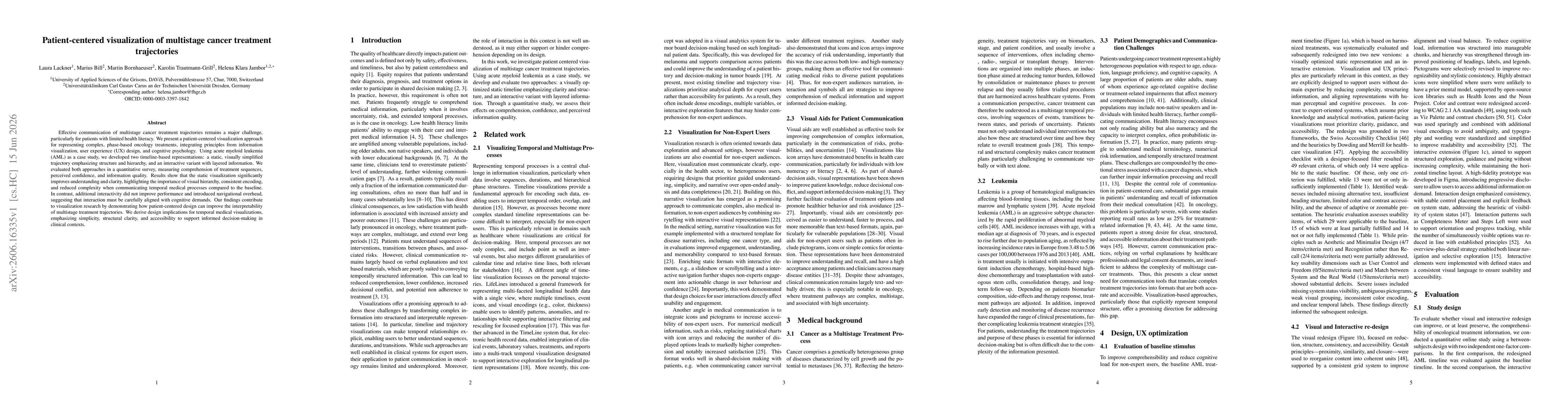 Thumbnail for Patient-centered visualization of multistage cancer treatment trajectories