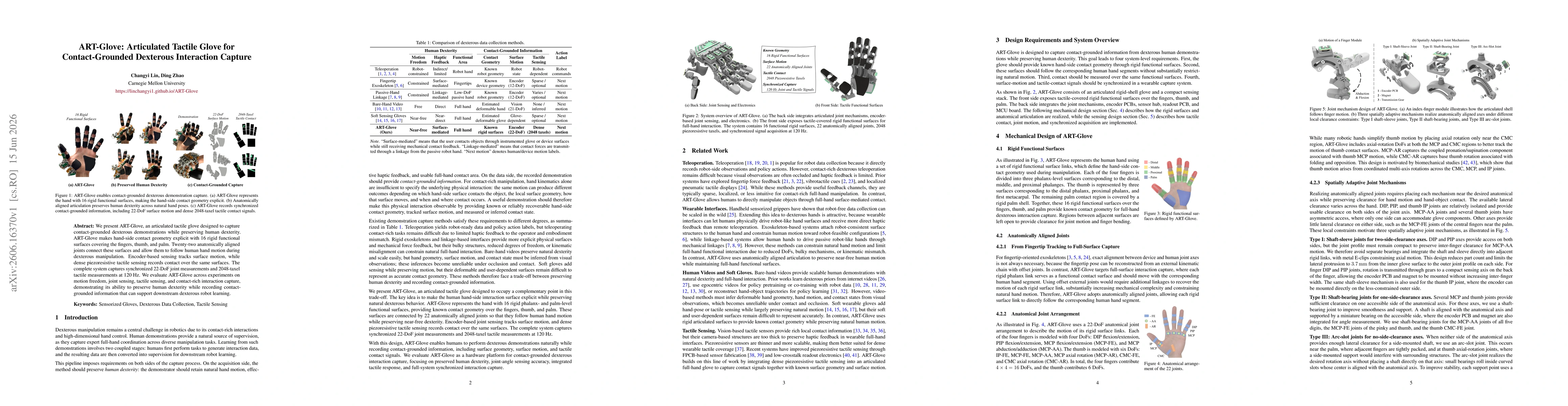 Thumbnail for ART-Glove: Articulated Tactile Glove for Contact-Grounded Dexterous Interaction Capture