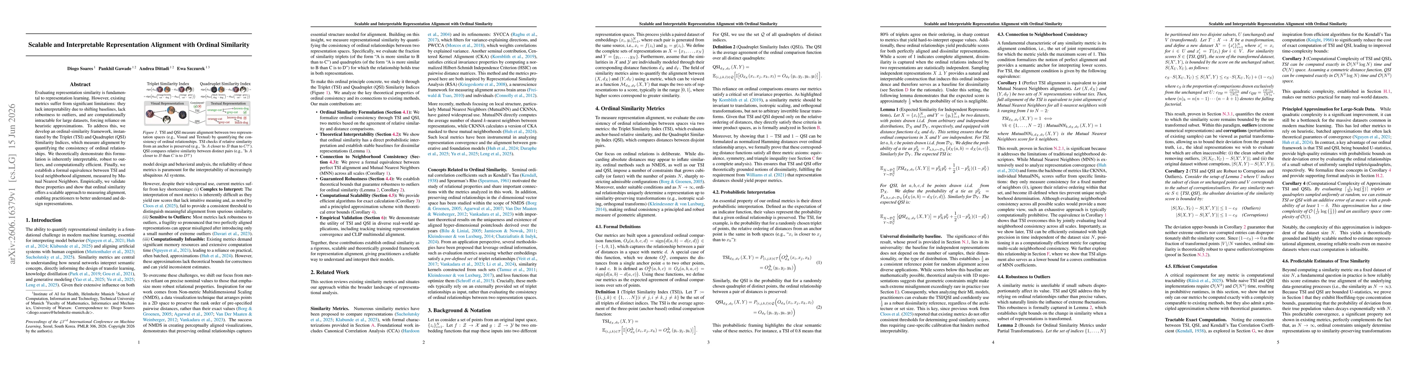 Thumbnail for Scalable and Interpretable Representation Alignment with Ordinal Similarity