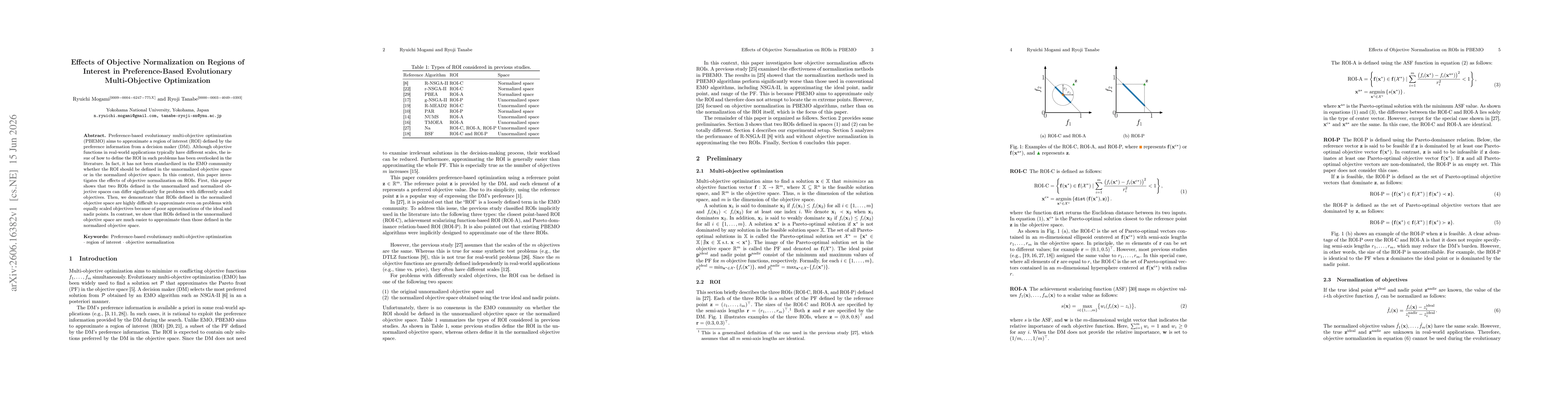 Thumbnail for Effects of Objective Normalization on Regions of Interest in Preference-Based Evolutionary Multi-Objective Optimization