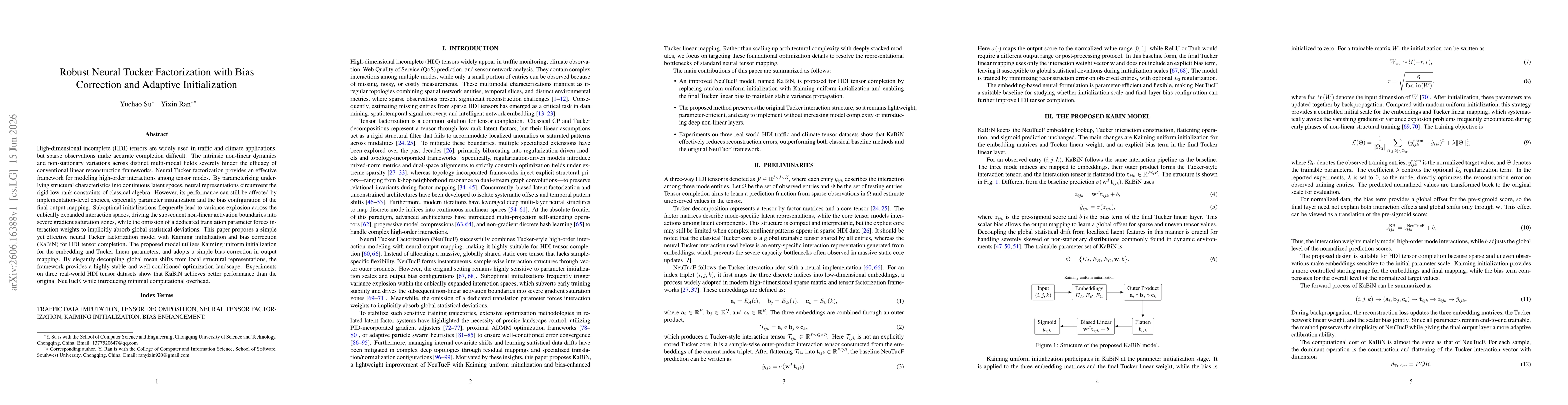 Thumbnail for Robust Neural Tucker Factorization with Bias Correction and Adaptive Initialization