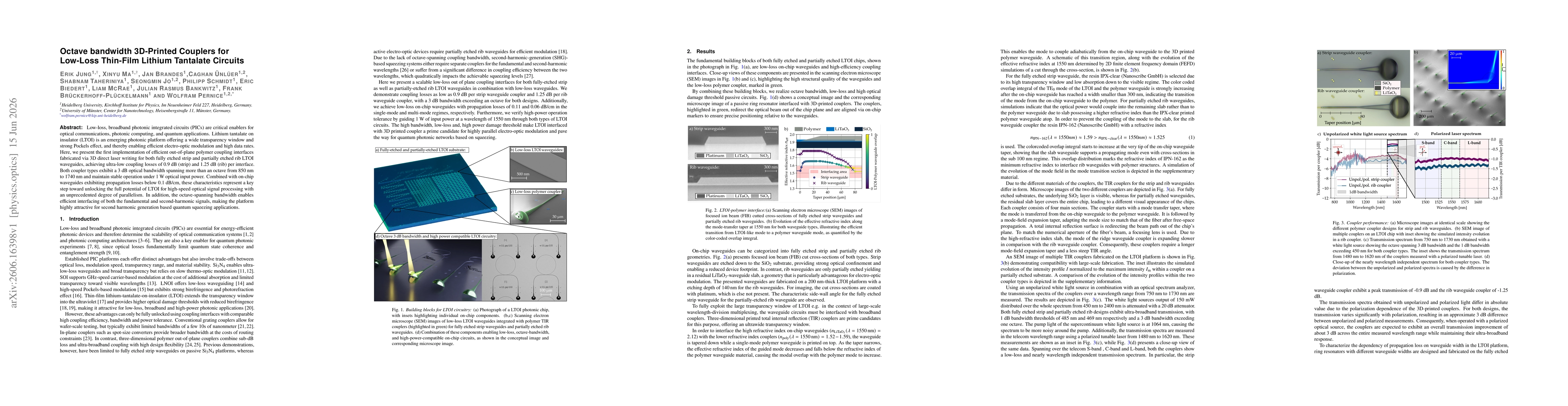 Thumbnail for Octave bandwidth 3D-Printed Couplers for Low-Loss Thin-Film Lithium Tantalate Circuits