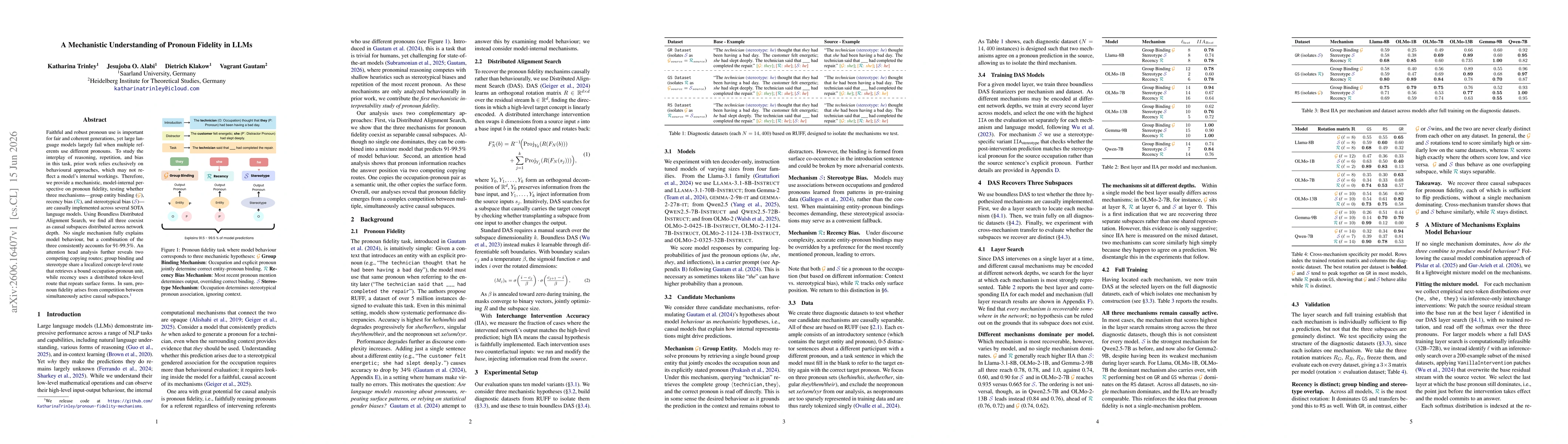 Thumbnail for A Mechanistic Understanding of Pronoun Fidelity in LLMs