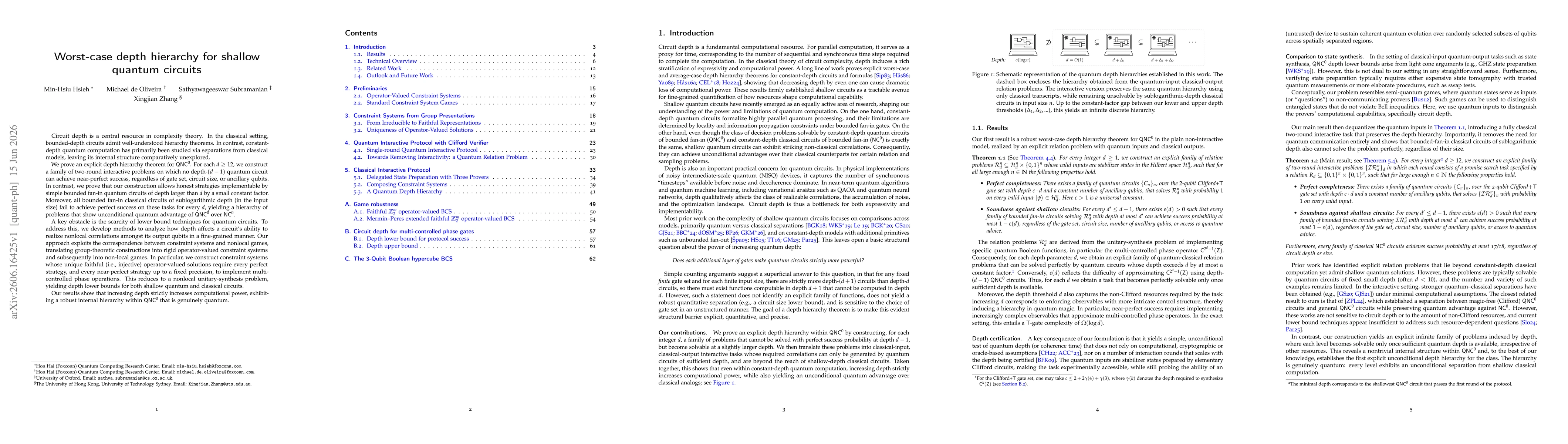 Thumbnail for Worst-case depth hierarchy for shallow quantum circuits