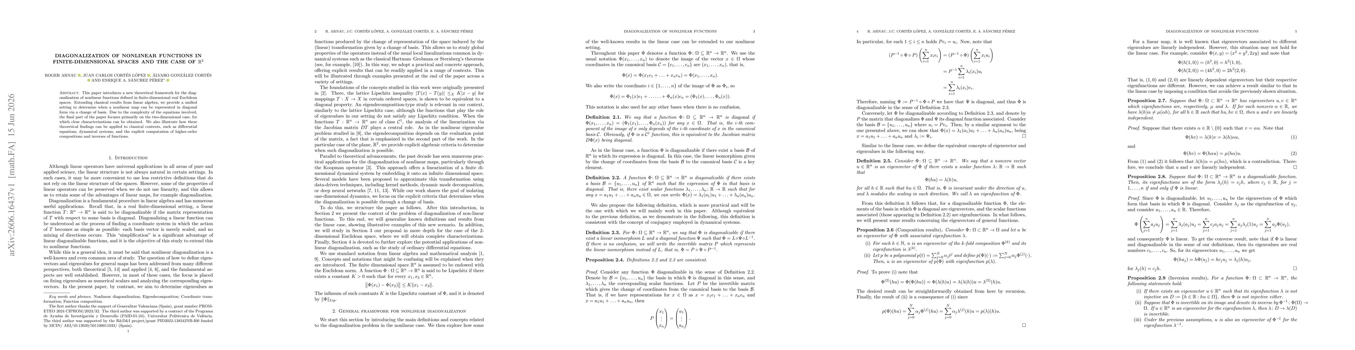 Thumbnail for Diagonalization of nonlinear functions in finite-dimensional spaces and the case of $\mathbb R^2$
