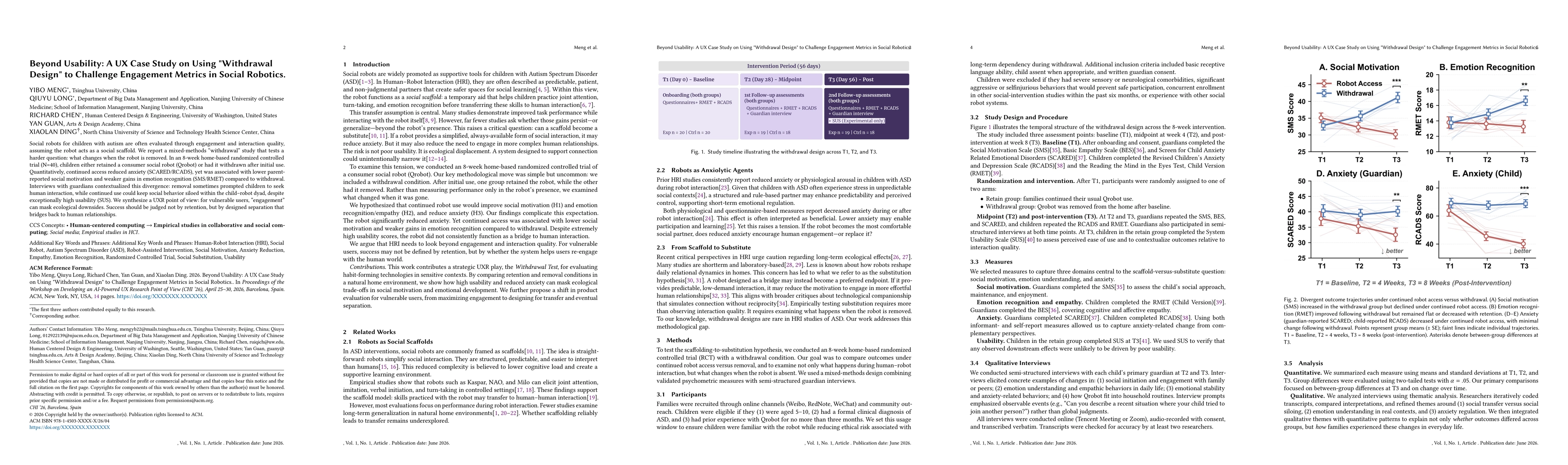 Thumbnail for Beyond Usability: A UX Case Study on Using "Withdrawal Design" to Challenge Engagement Metrics in Social Robotics