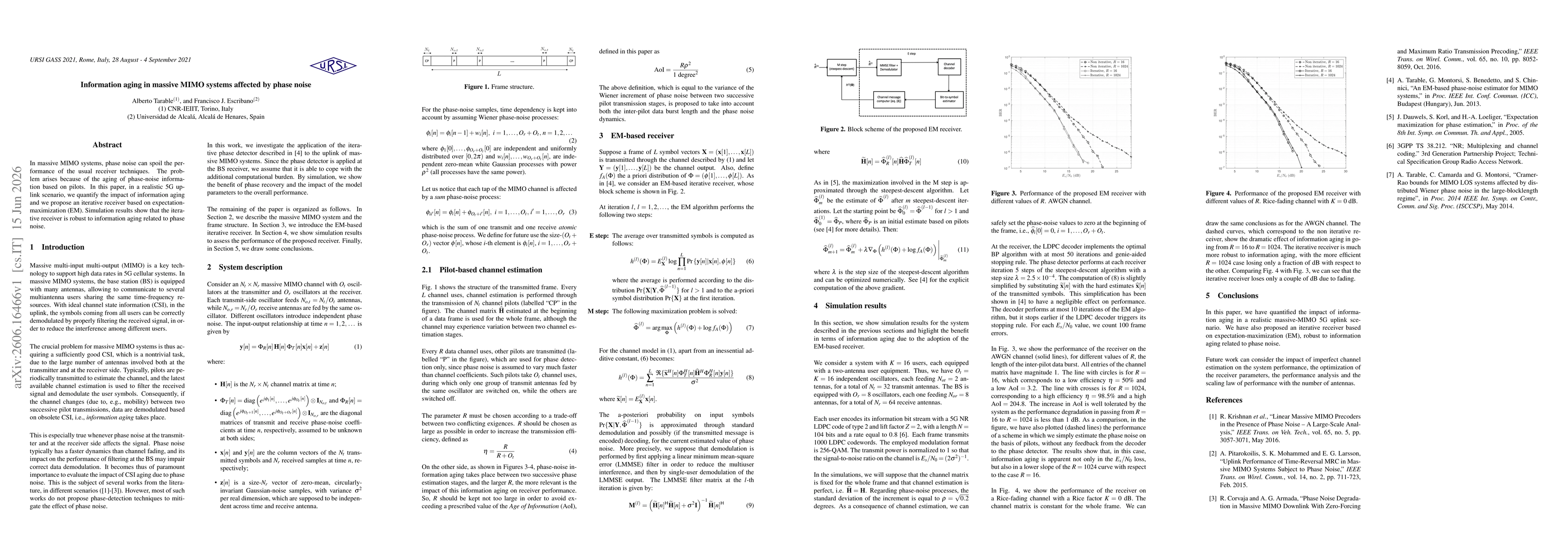 Thumbnail for Information aging in massive MIMO systems affected by phase noise