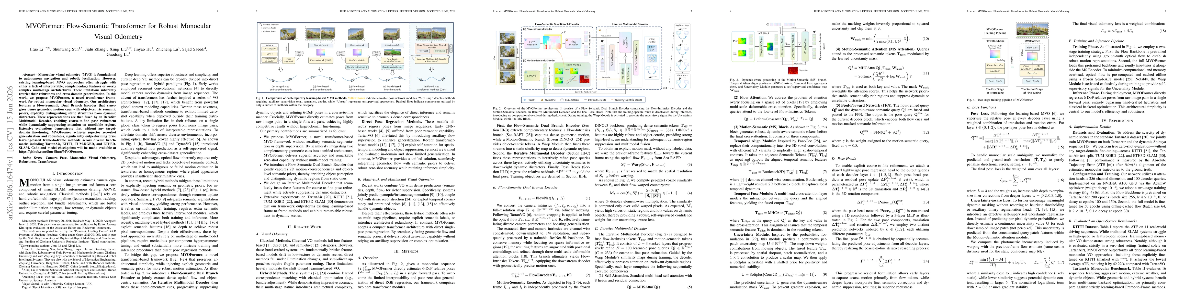 Thumbnail for MVOFormer: Flow-Semantic Transformer for Robust Monocular Visual Odometry
