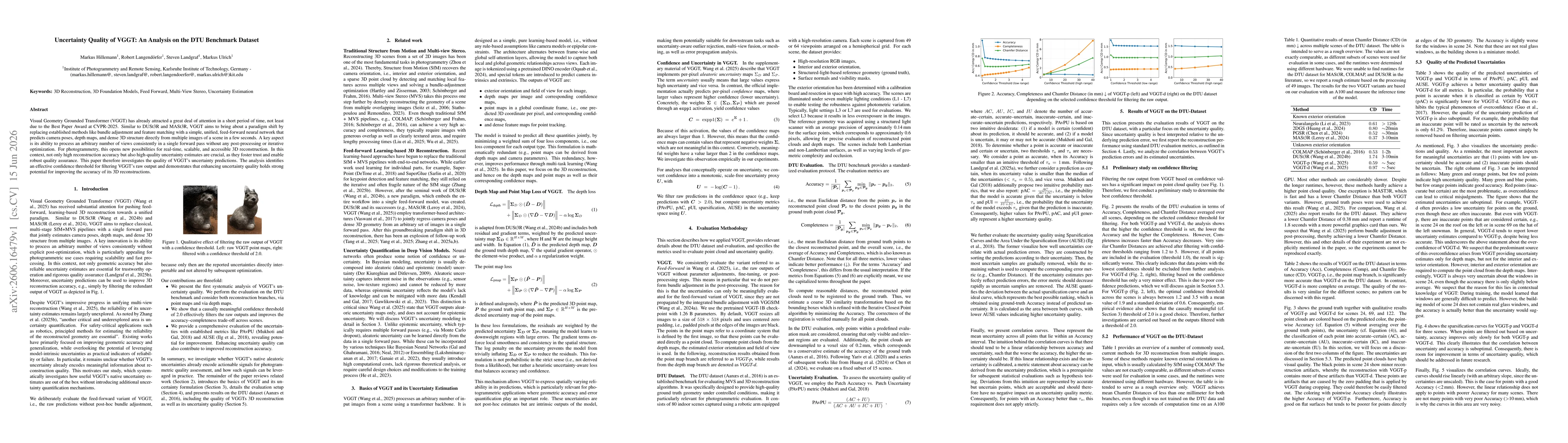 Thumbnail for Uncertainty Quality of VGGT: An Analysis on the DTU Benchmark Dataset