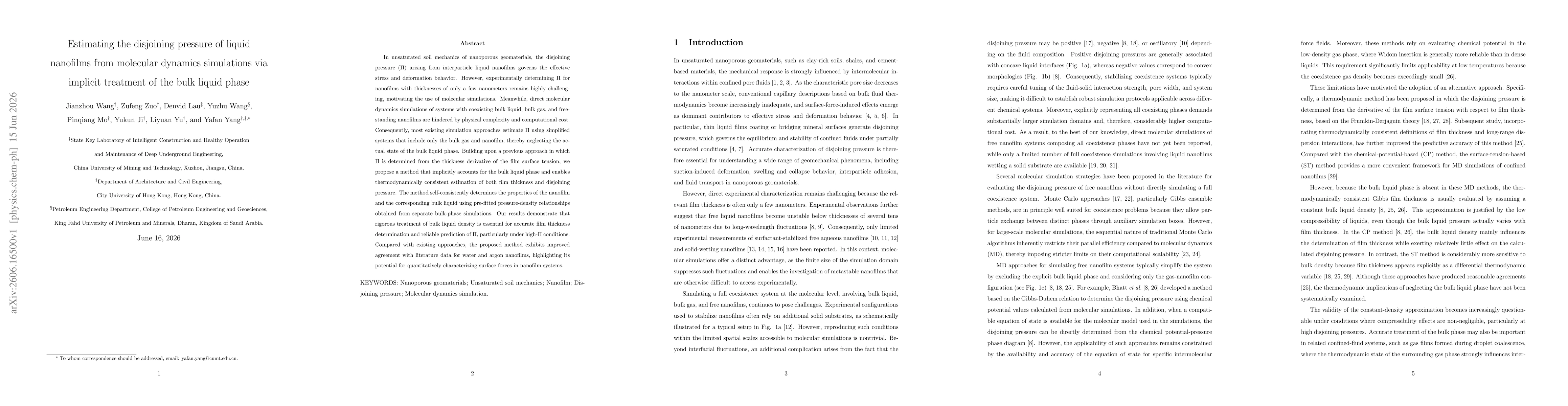 Thumbnail for Estimating the disjoining pressure of liquid nanofilms from molecular dynamics simulations via implicit treatment of the bulk liquid phase