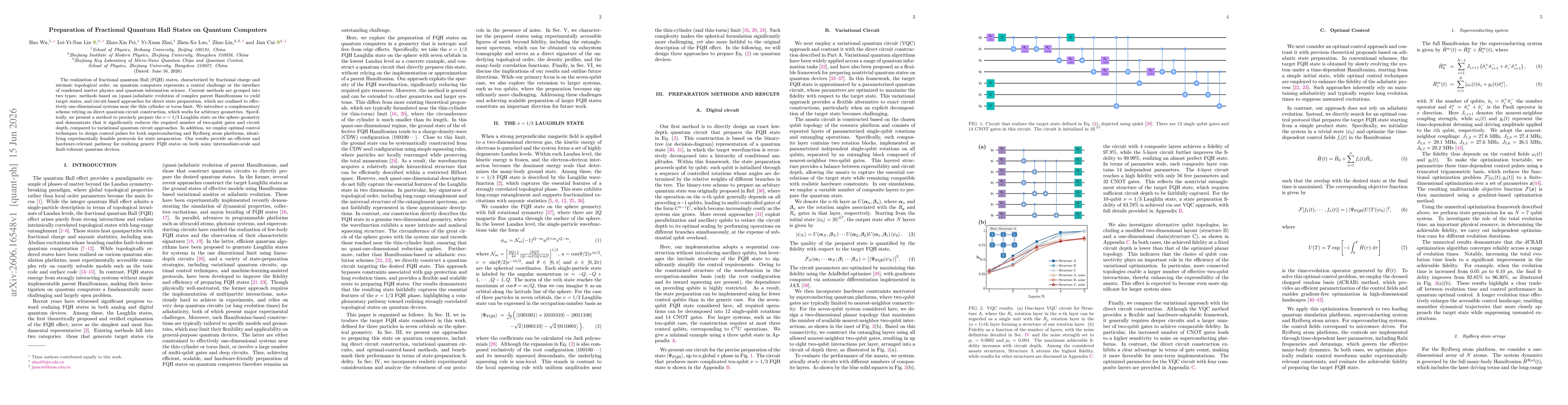Thumbnail for Preparation of Fractional Quantum Hall States on Quantum Computers