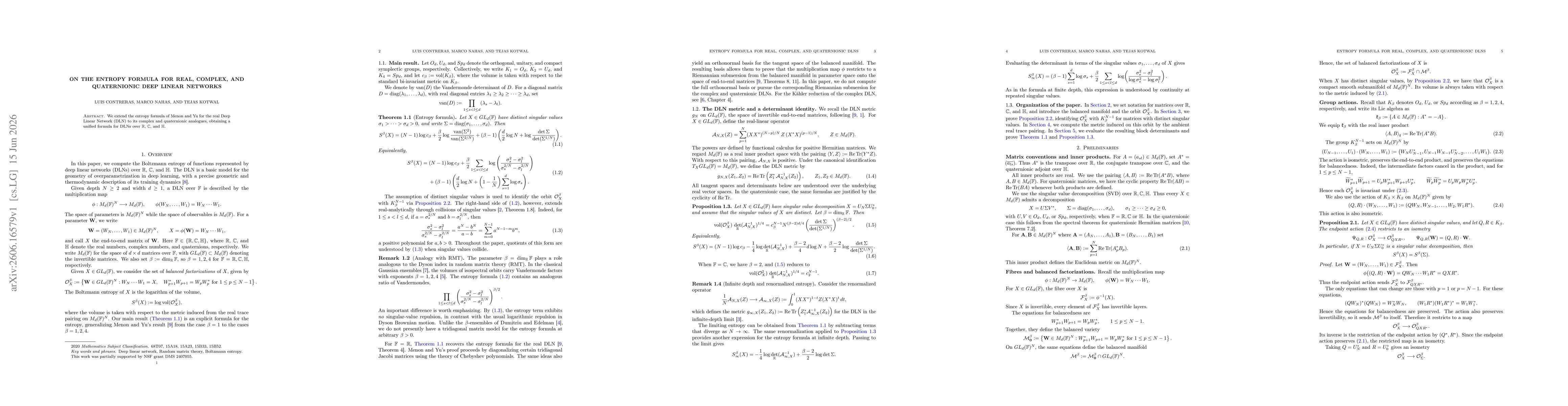 Thumbnail for On the Entropy Formula for Real, Complex, and Quaternionic Deep Linear Networks