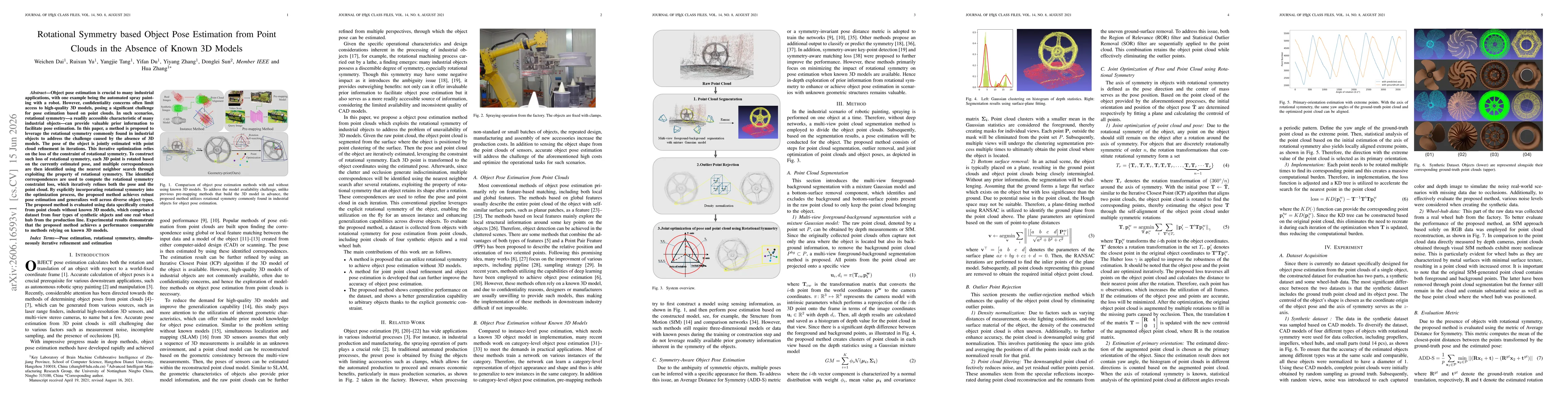 Thumbnail for Rotational Symmetry based Object Pose Estimation from Point Clouds in the Absence of Known 3D Models