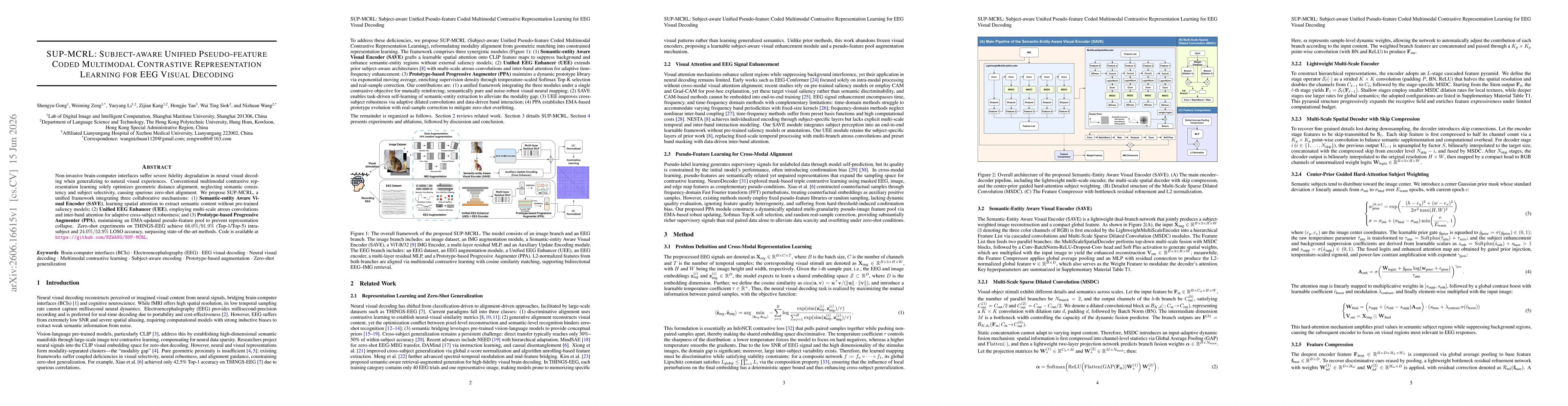 Thumbnail for SUP-MCRL: Subject-aware Unified Pseudo-feature Coded Multimodal Contrastive Representation Learning for EEG Visual Decoding