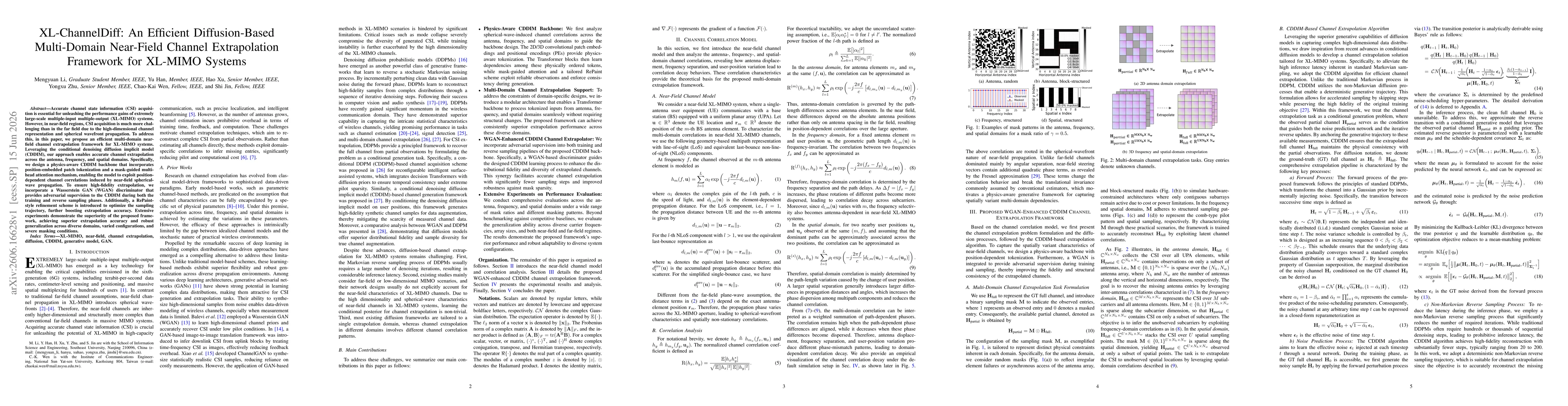 Thumbnail for XL-ChannelDiff: An Efficient Diffusion-Based Multi-Domain Near-Field Channel Extrapolation Framework for XL-MIMO Systems