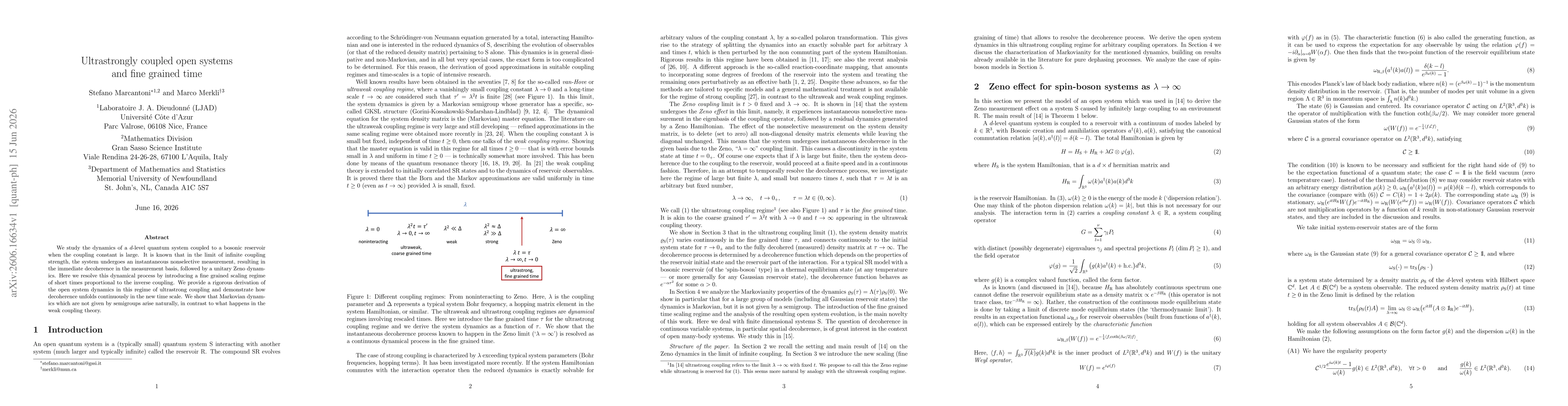 Thumbnail for Ultrastrongly coupled open systems and fine grained time