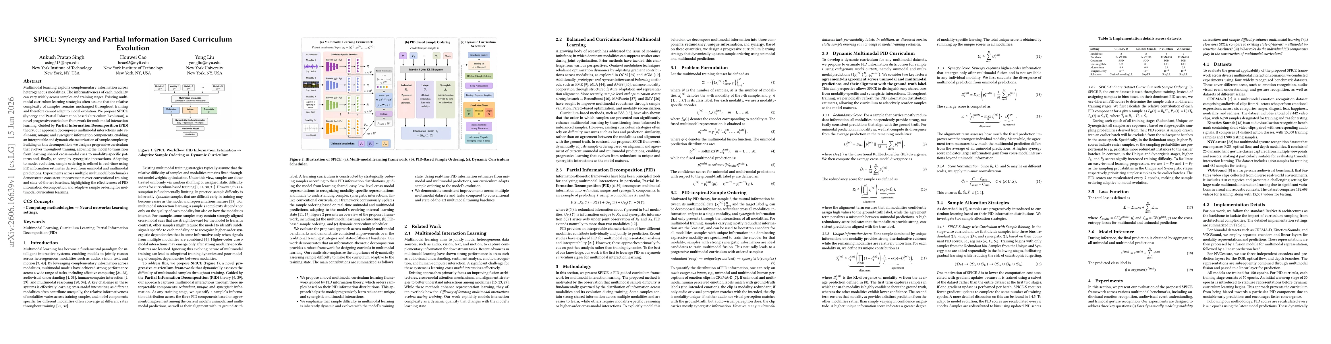 Thumbnail for SPICE: Synergy and Partial Information Based Curriculum Evolution