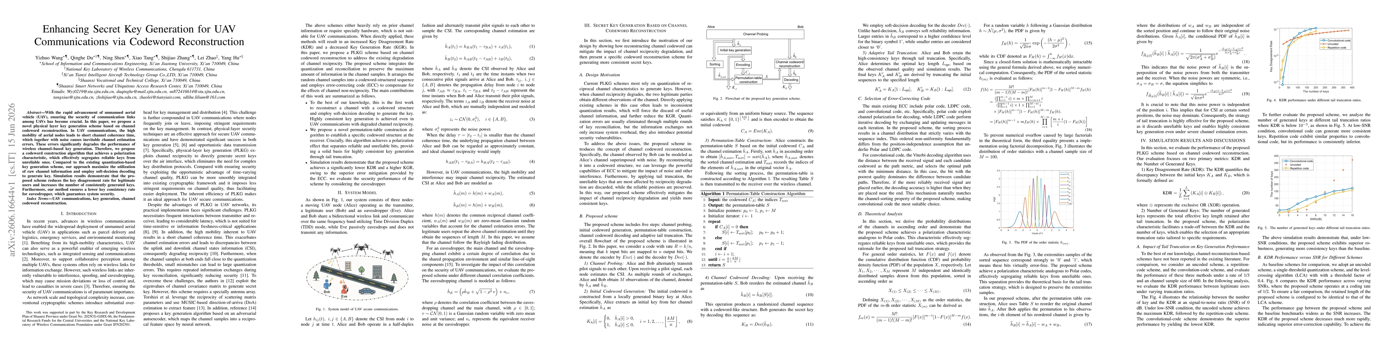 Thumbnail for Enhancing Secret Key Generation for UAV Communications via Codeword Reconstruction