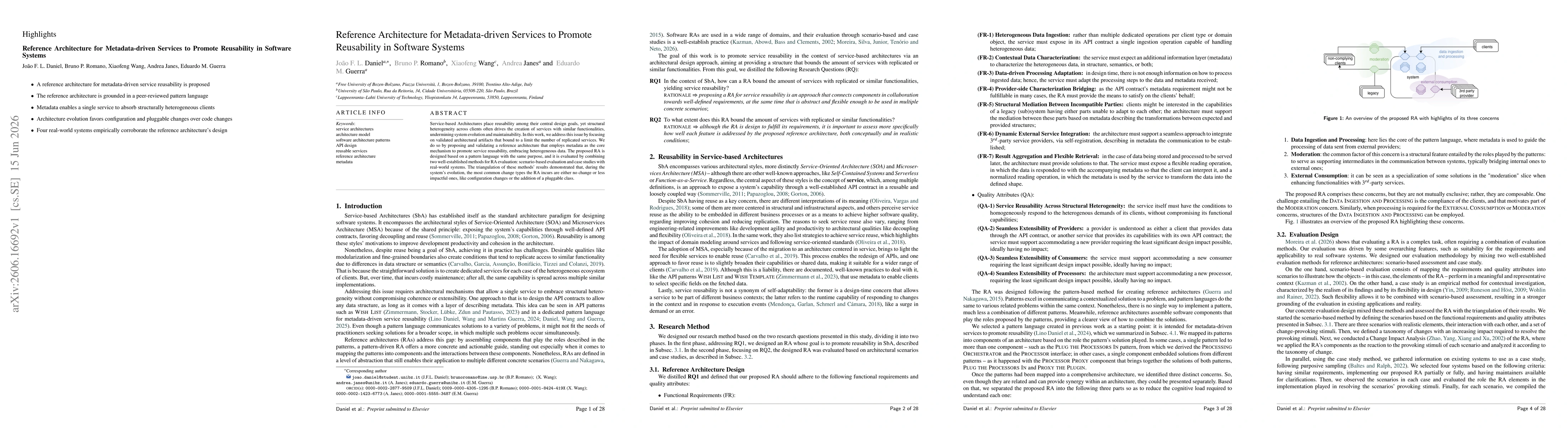 Thumbnail for Reference Architecture for Metadata-driven Services to Promote Reusability in Software Systems