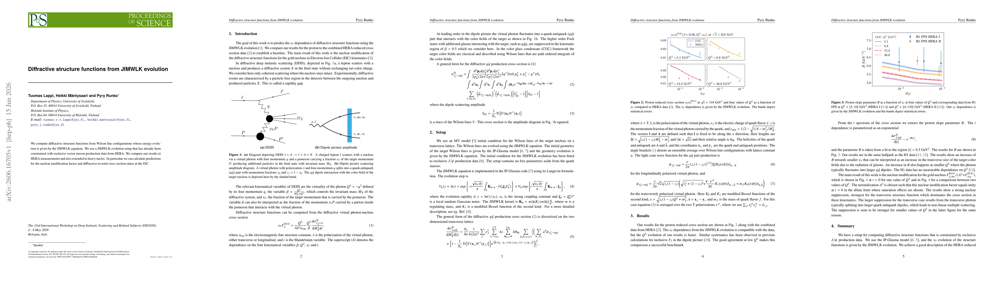 Thumbnail for Diffractive structure functions from JIMWLK evolution