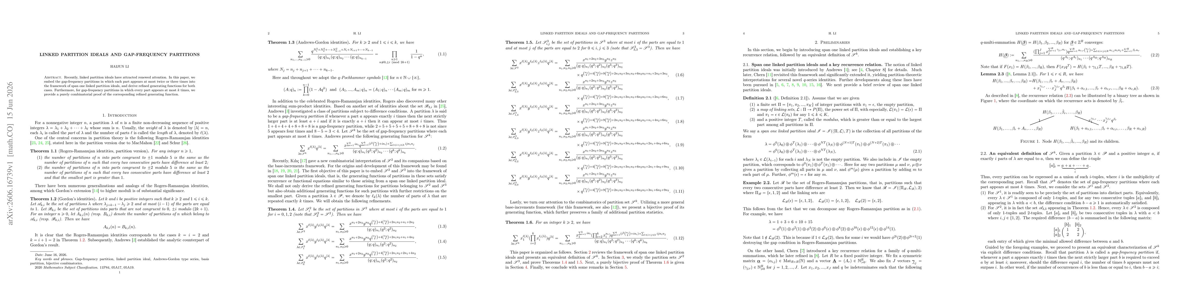Thumbnail for Linked partition ideals and gap-frequency partitions