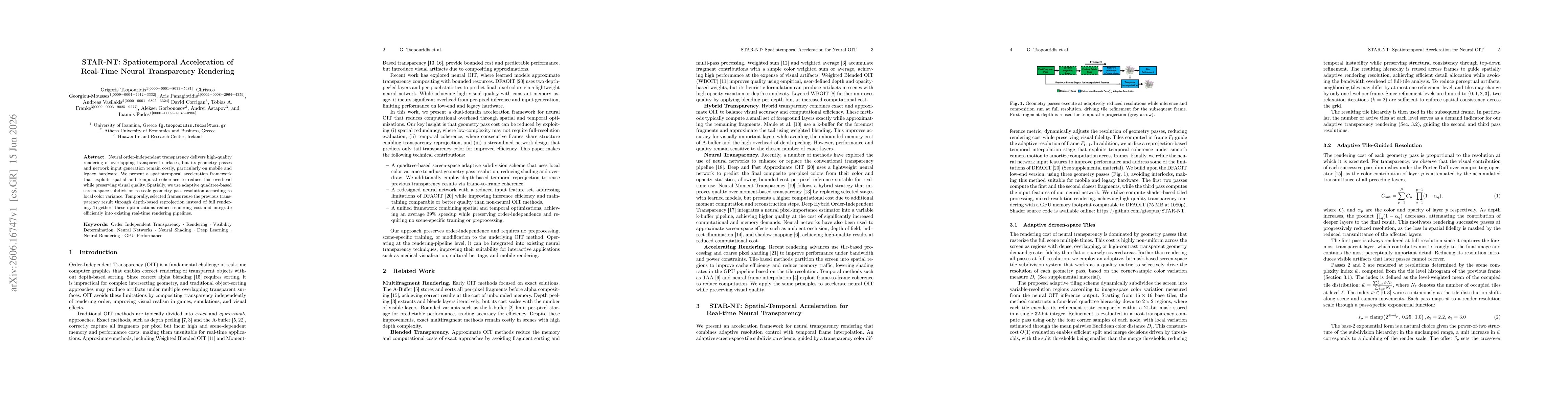 Thumbnail for STAR-NT: Spatiotemporal Acceleration of Real-Time Neural Transparency Rendering
