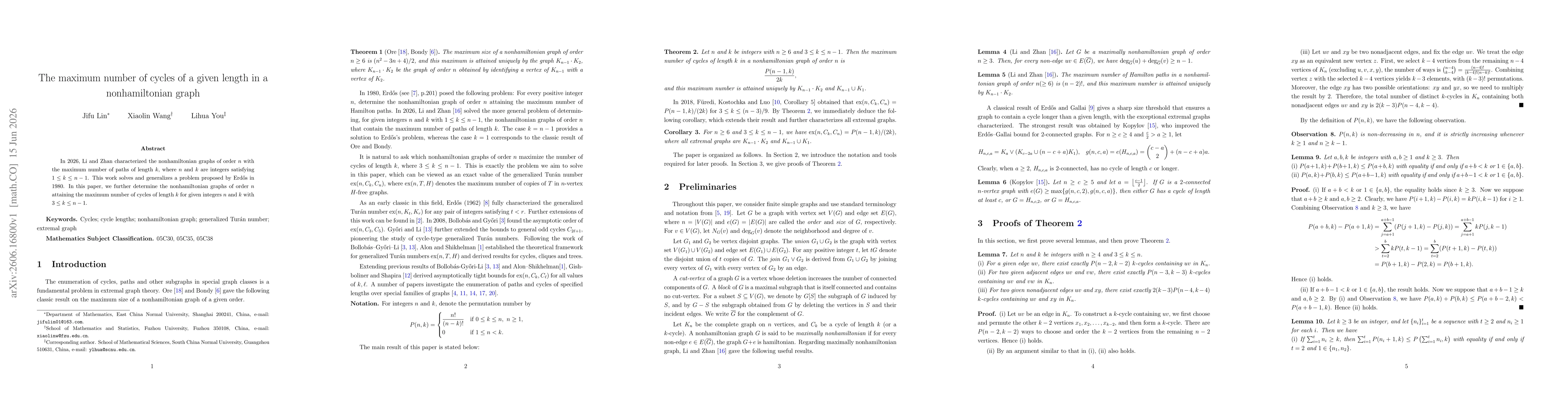 Thumbnail for The maximum number of cycles of a given length in a nonhamiltonian graph