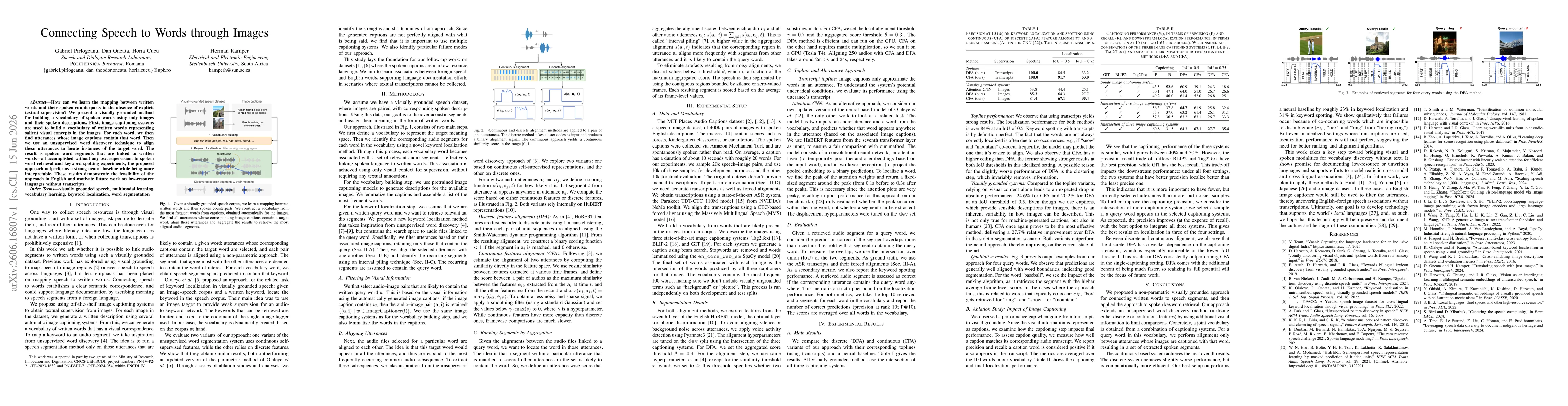 Thumbnail for Connecting Speech to Words through Images