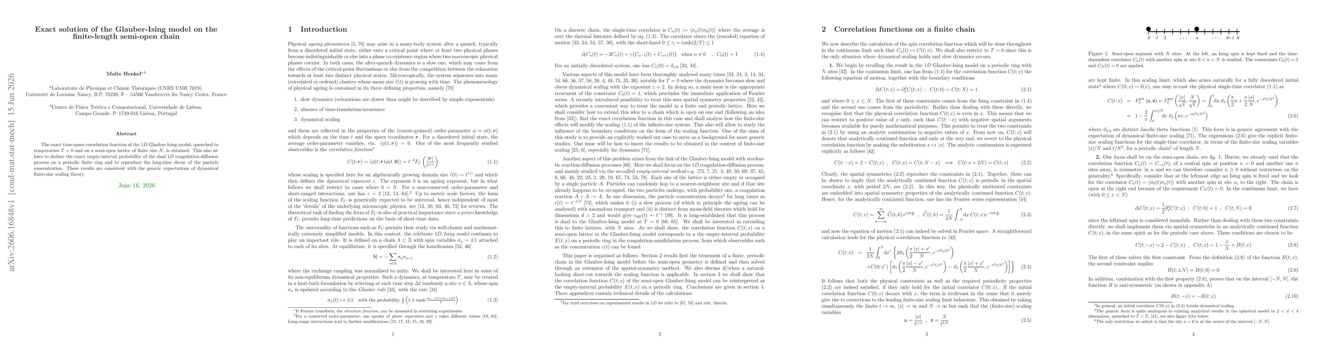 Thumbnail for Exact solution of the Glauber-Ising model on the finite-length semi-open chain