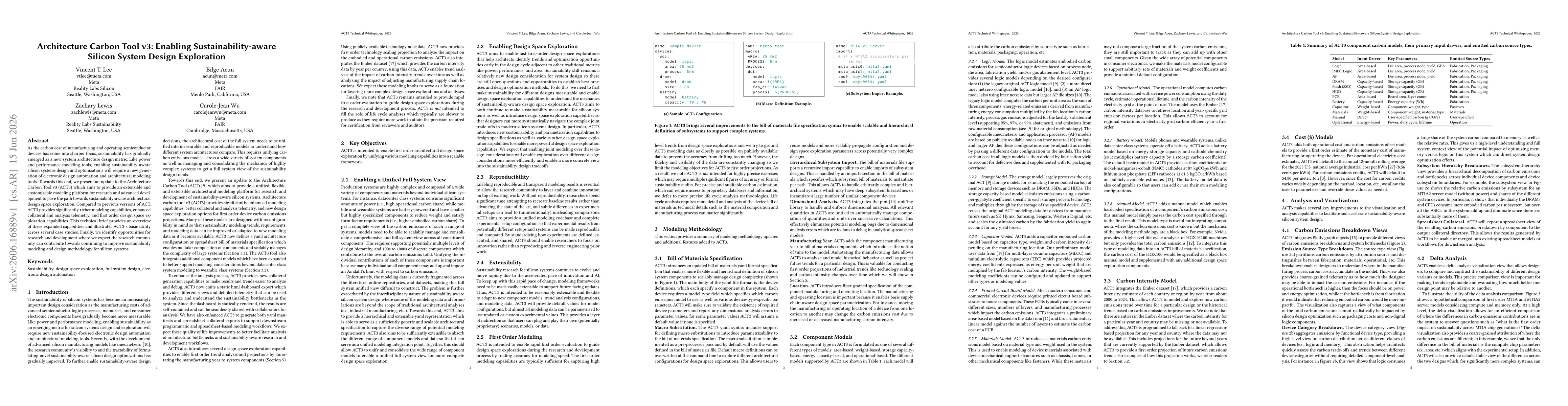 Thumbnail for Architecture Carbon Tool v3: Enabling Sustainability-aware Silicon System Design Exploration