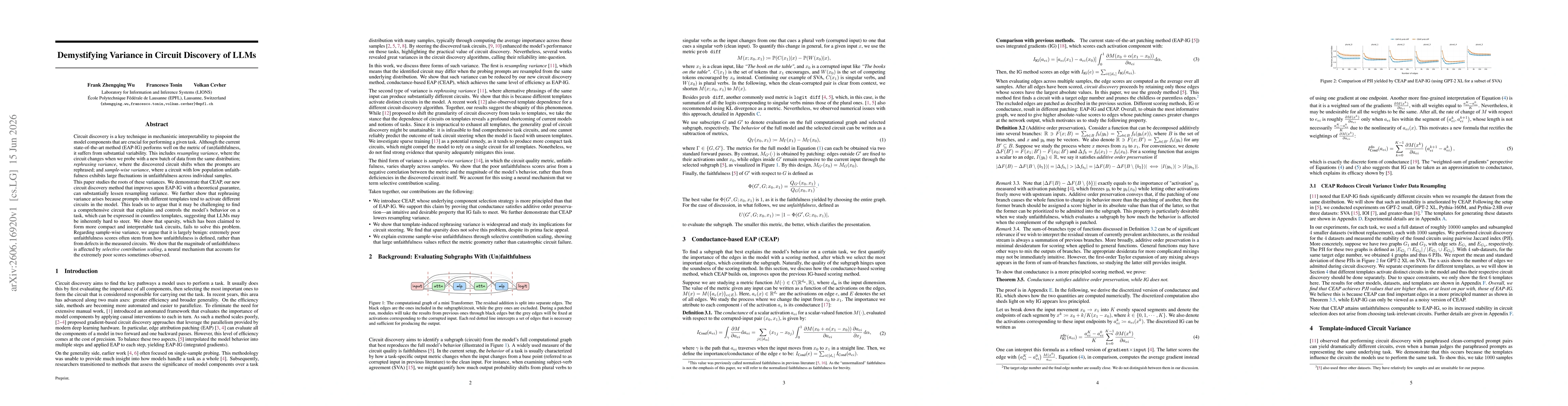 Thumbnail for Demystifying Variance in Circuit Discovery of LLMs