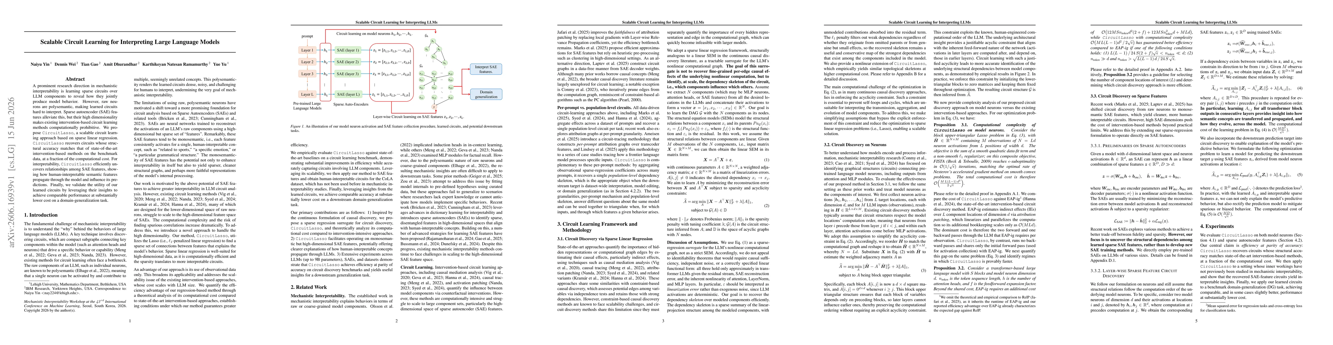 Thumbnail for Scalable Circuit Learning for Interpreting Large Language Models