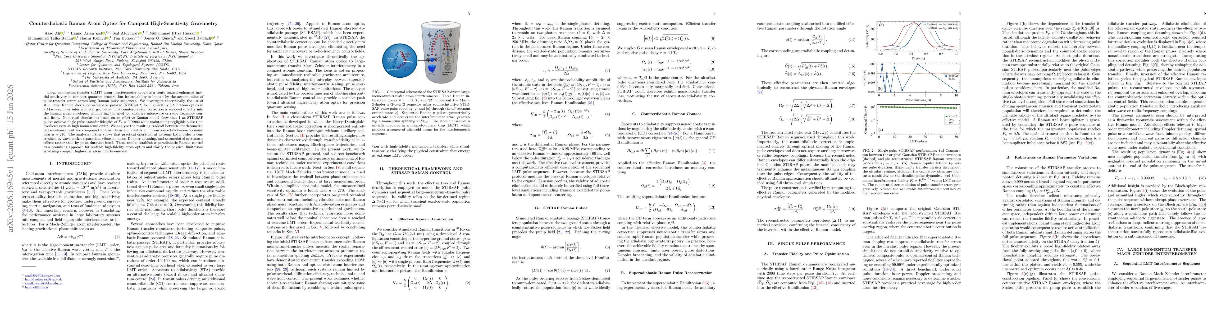 Thumbnail for Counterdiabatic Raman Atom Optics for Compact High-Sensitivity Gravimetry