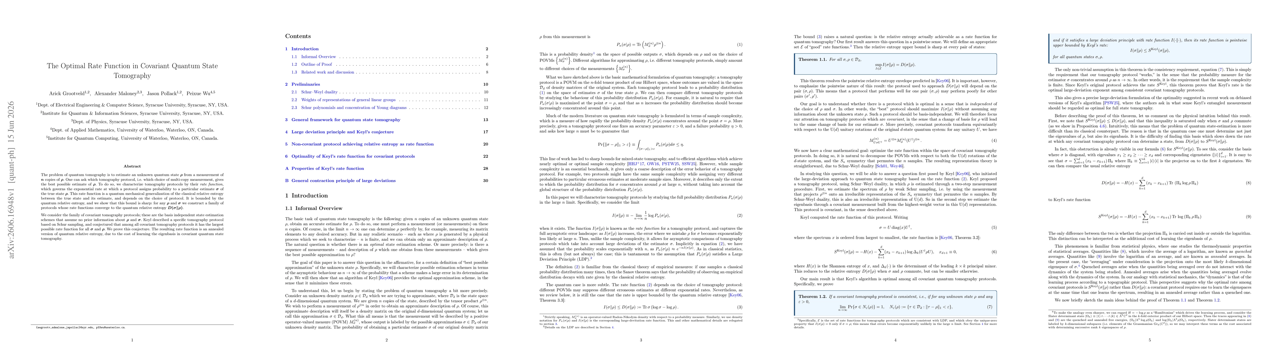 Thumbnail for The Optimal Rate Function in Covariant Quantum State Tomography
