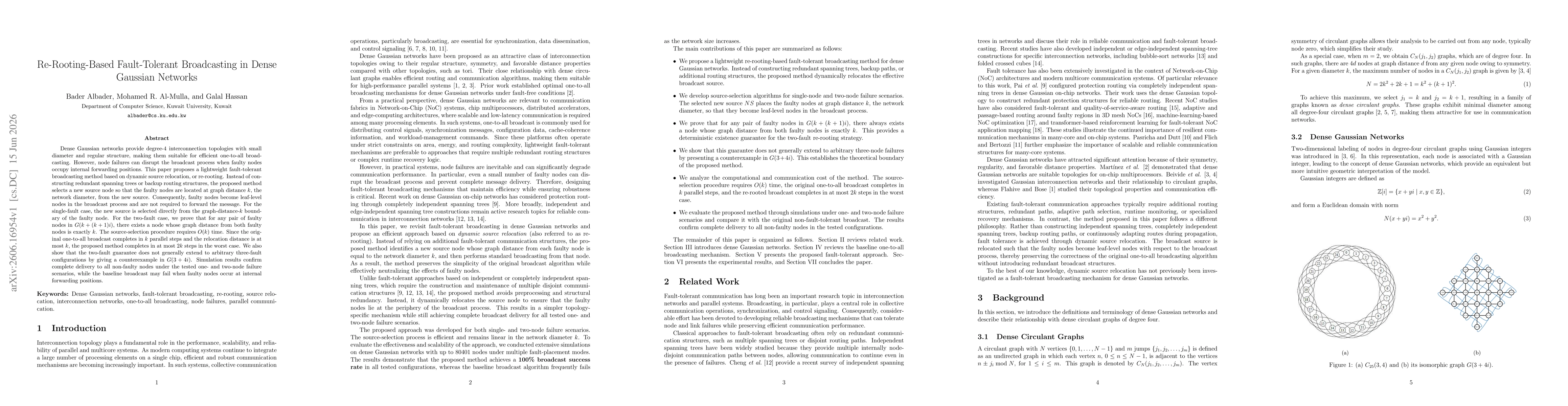 Thumbnail for Re-Rooting-Based Fault-Tolerant Broadcasting in Dense Gaussian Networks