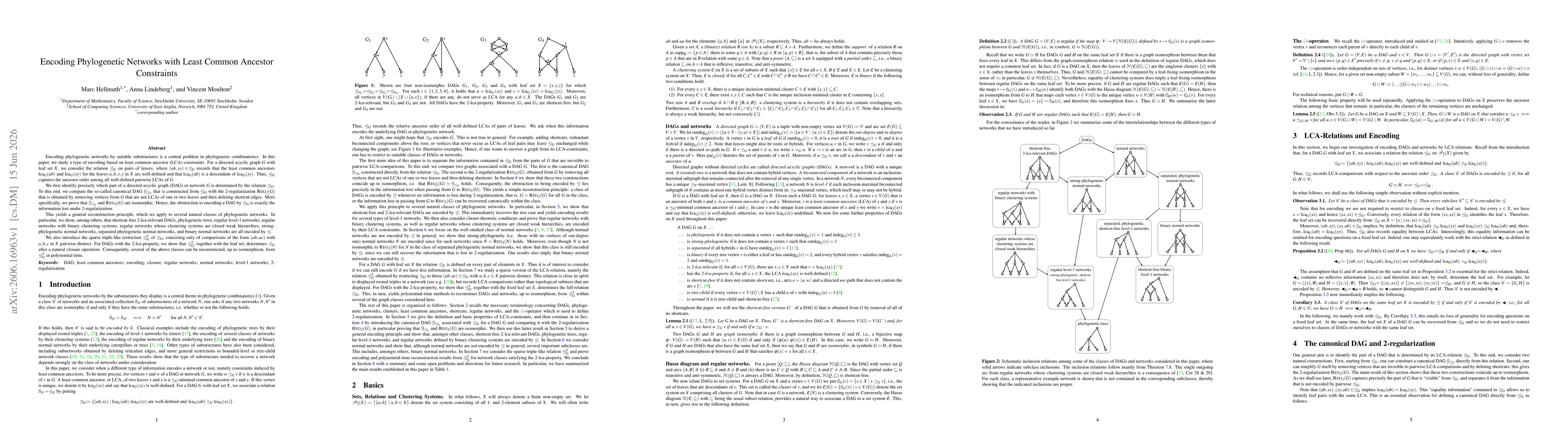 Thumbnail for Encoding Phylogenetic Networks with Least Common Ancestor Constraints
