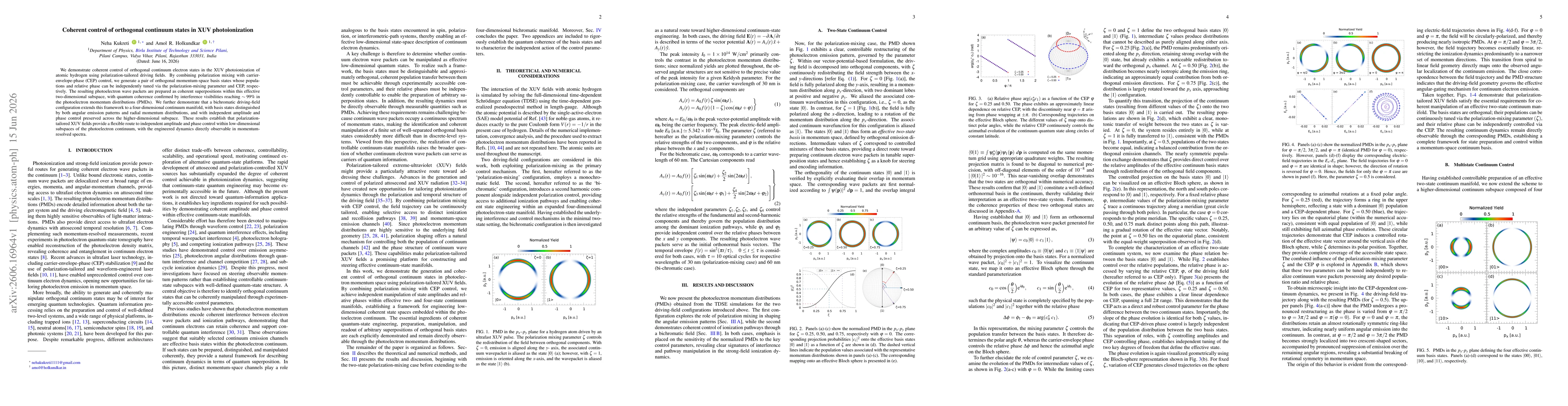 Thumbnail for Coherent control of orthogonal continuum states in XUV photoionization